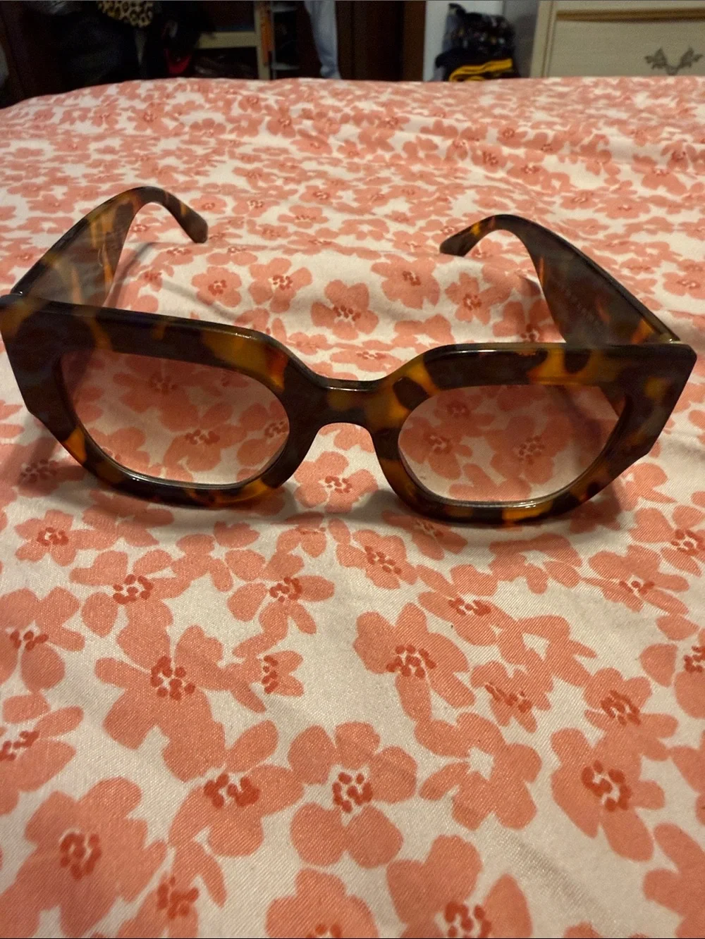 Tortoiseshell Square Frame Sunglasses - Brown